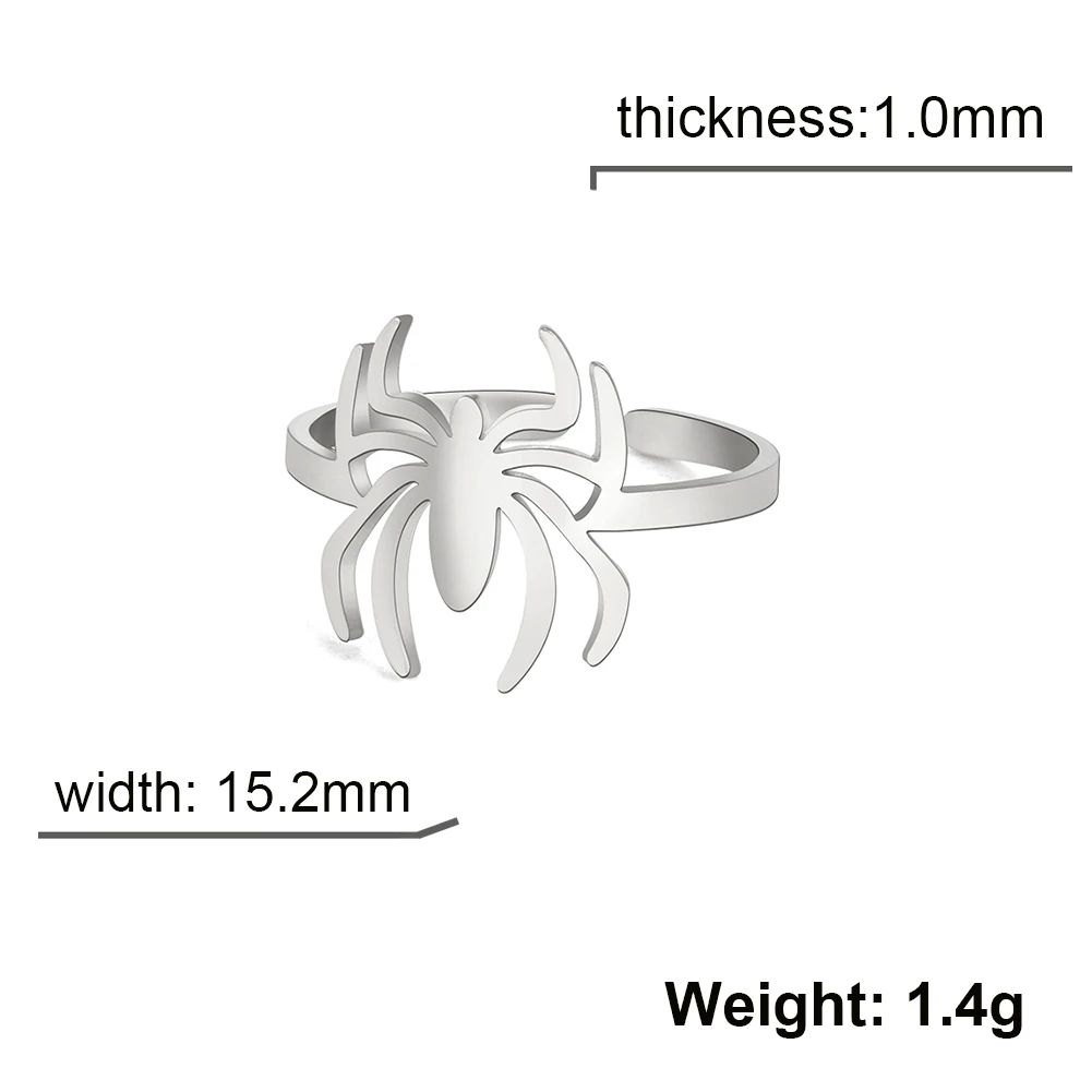 UNAPHYO Men’s Stainless Steel Spider Ring – Punk Rock Tarantula Statement Ring