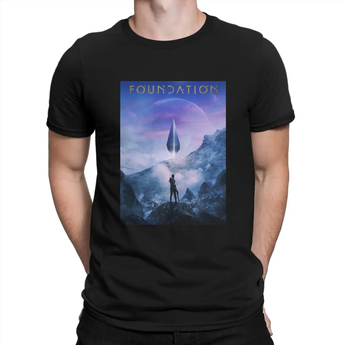 

Foundation Creative TShirt for Men Poster Round Neck Pure Cotton T Shirt Hip Hop Birthday Gifts Tops