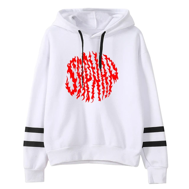 Sapnap Hoodie Fashion Pullover Casual Long Sleeve Flame Name Sweatshirt