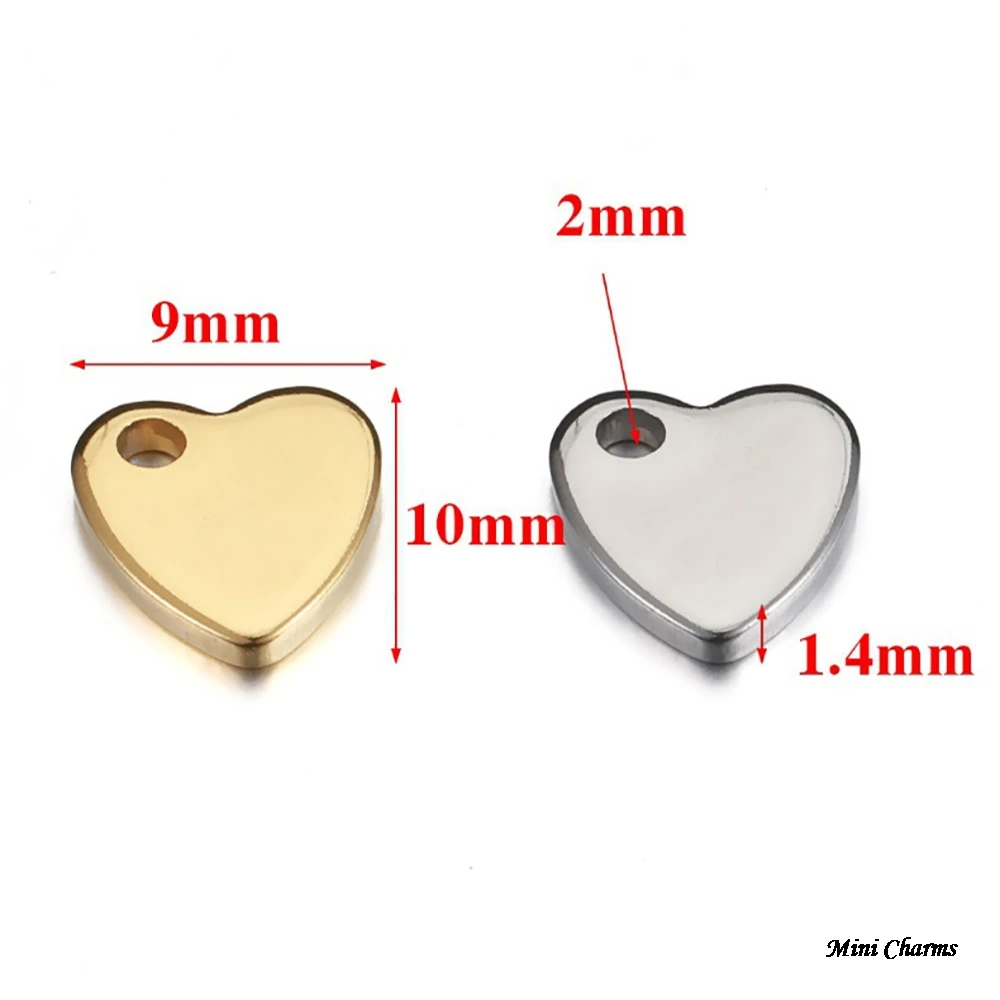 Maßgeschneiderter runder Herz-Anhänger mit Lasergravur, italienischer Charm-Link, passend für 9 mm Edelstahl-Armbänder, DIY-Schmuck für Frauen – Detail 2