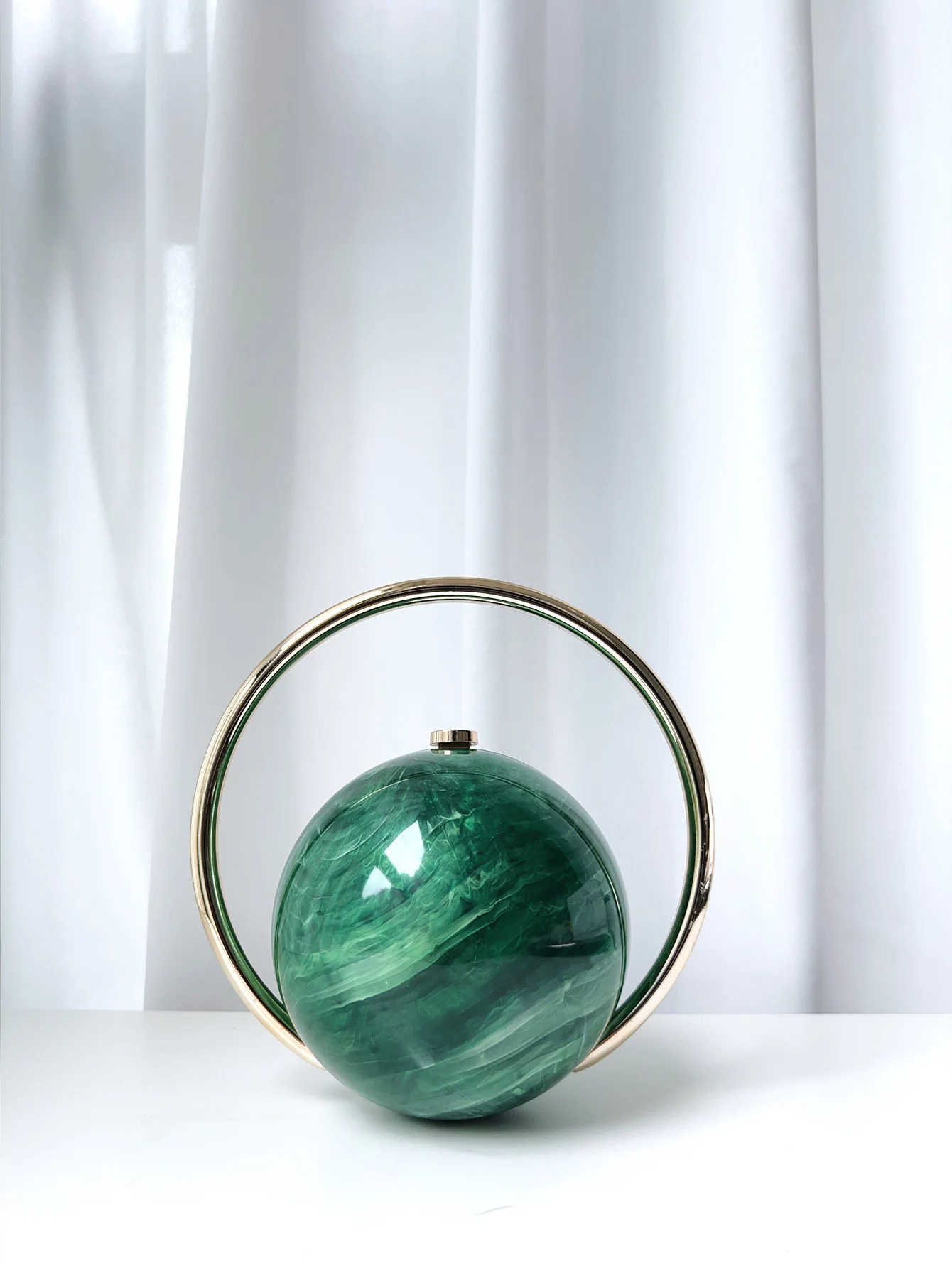 New Round Ball Women's Handbag Brand Designer Bowling Bag PVC Mini Shoulder Bags Female Luxury Purse Fashion Armpit Bag