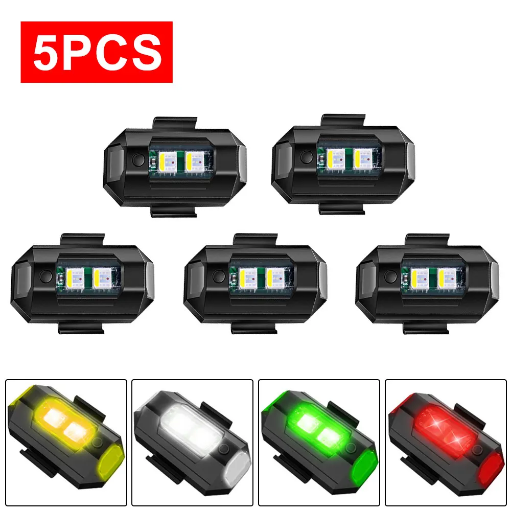 4/7 Colors Drone Light Motorcycle Modified Light Mountain Bike Taillight Flashing Warning Lamp Universal Strobe Drone Lighting star night light