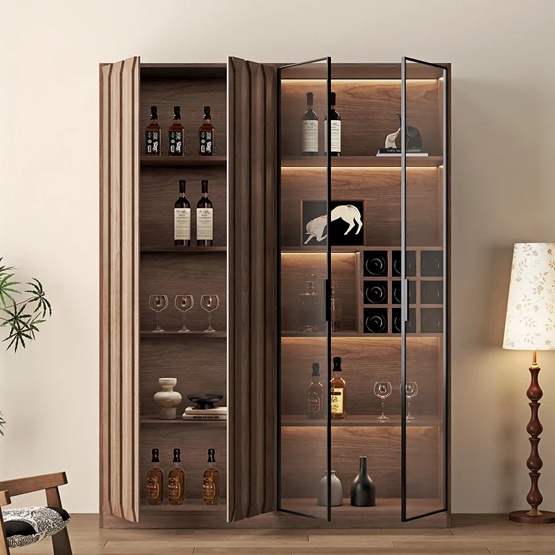 Luxury Showcase Glass Bar Cabinet Living Room Storage Drinks et Display Cabinet Decoration Vetrina Esposizione Bar Furniture