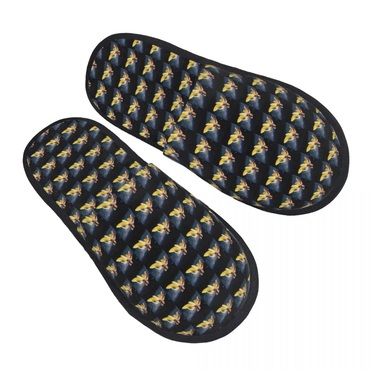 

Nicolas Cage In A Banana Guest Slippers for Bathroom Women Custom Print Space House Slipper