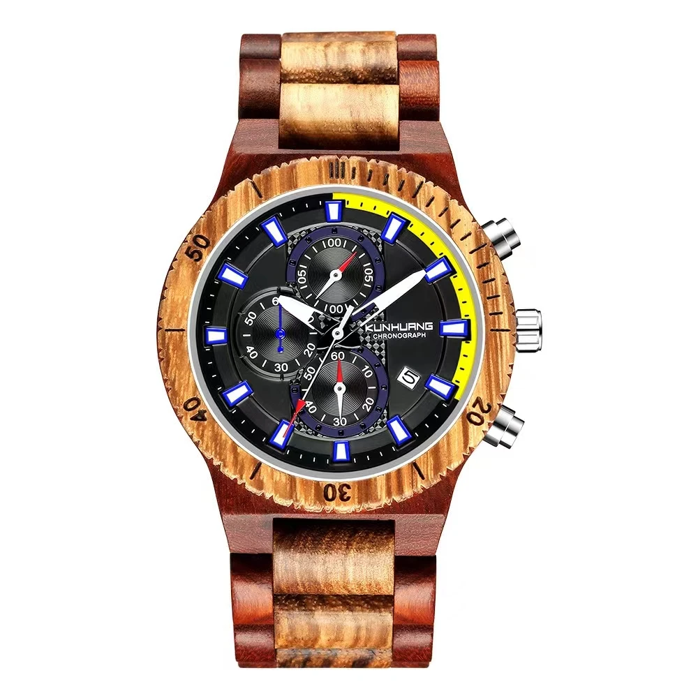 multifunctional-stylish-wooden-quartz-watch-with-large-dial-luminous