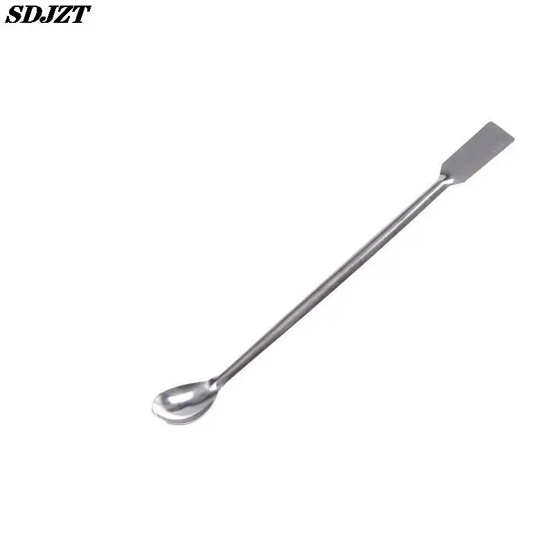 lab supplies Horn Spoon,Medicinal ladle with Spatula,Home Household Handy Tools Length 200mm Laboratory Supplies for Teaching