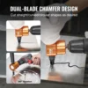VEVOR Double Head Sheet Metal Nibbler Cutter 360 Degree Metal Nibbler Drill Attachment with Extra Punch and Die Cutting Hole 4