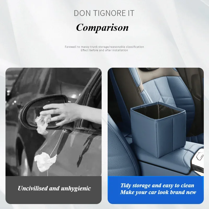 Car Trash Can Folding Portable Multifunctional Seat Back Hanging Storage Bag Waterproof Car Storage Bag For BMW New 5 Series i5