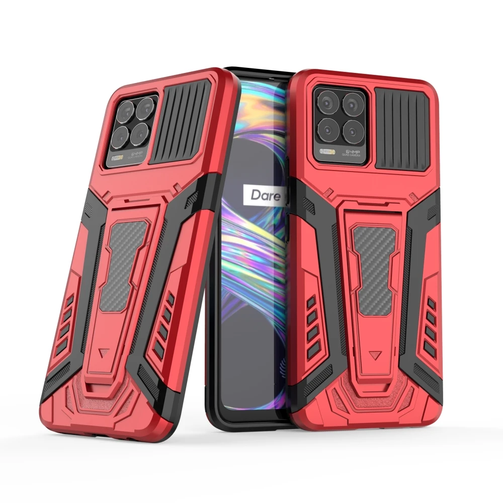 Custodia Per Telefono Per Oppo Realme 8/8 Pro F19 Pro A94 4G Reno5 Lite Armatura Per Cavalletto In Silicone Per Cover Reno5 F19 Pro Plus A94 A95 Reno6