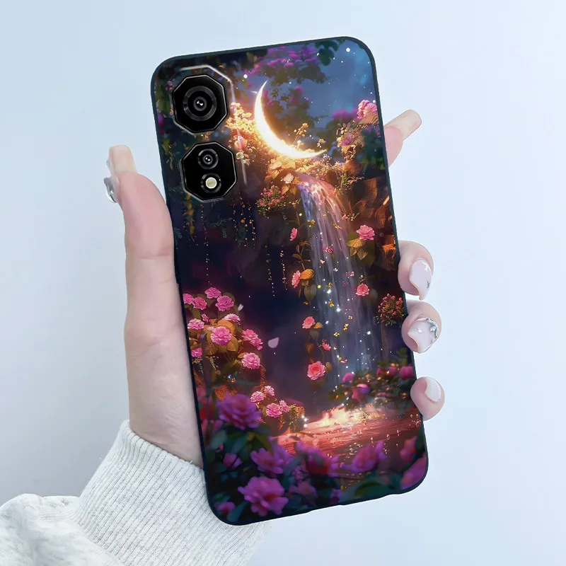 Cute Love Heart Rabbit Black Silicone Soft Protective Phone Case