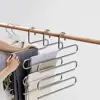 Five-layer stainless steel trouser rack,used for wardrobe storage, suitable jeans and trousers, space-saving design 6