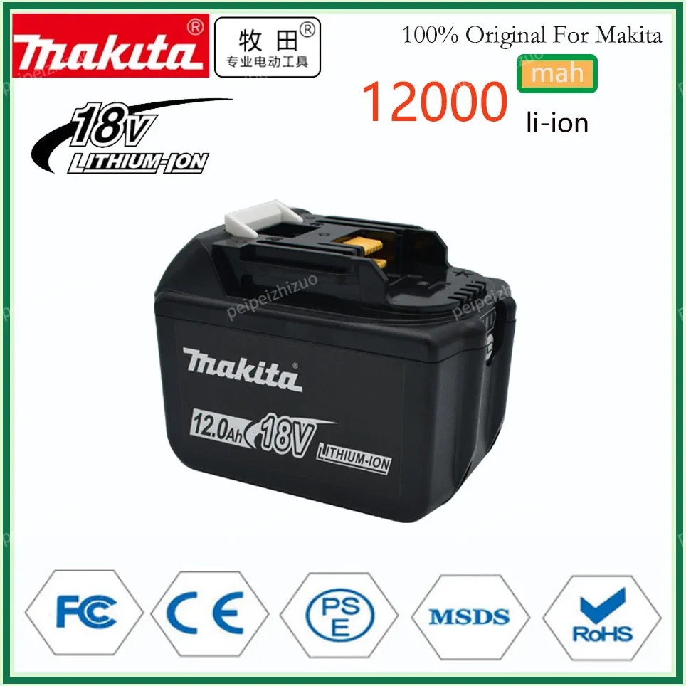 

Makita 100% original 18V 12.0Ah Rechargeable Power Tool Battery With LED Li-ion Replacement LXT400 BL1860B BL1860 BL1850