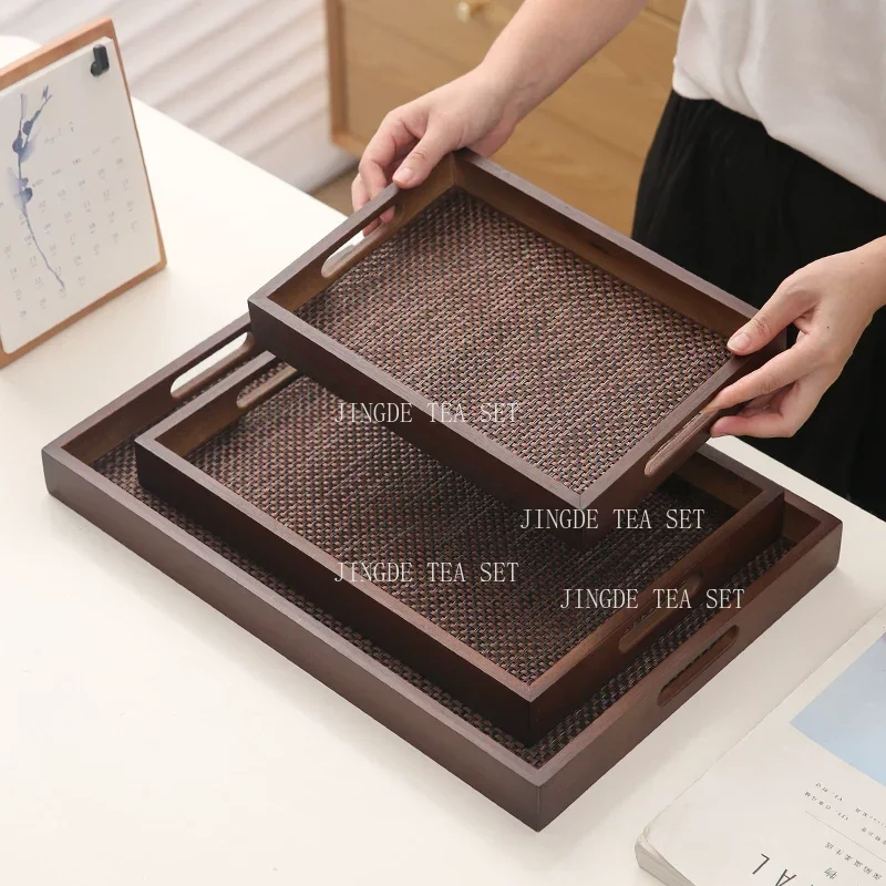 Chinese Style Tea Tray Natural Bamboo Dry Bubble Tea Table Home Kung Fu Tea Set Bamboo Tray