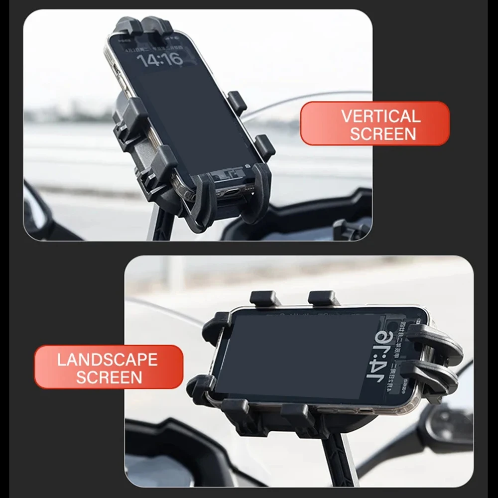 Durable 360° Adjustable Anti-Shake Motorcycle Phone Holder