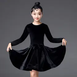Latin Dance Children's Professional Latin Dance Training Clothing for Girls Stage Performance Clothing latin dance dress
