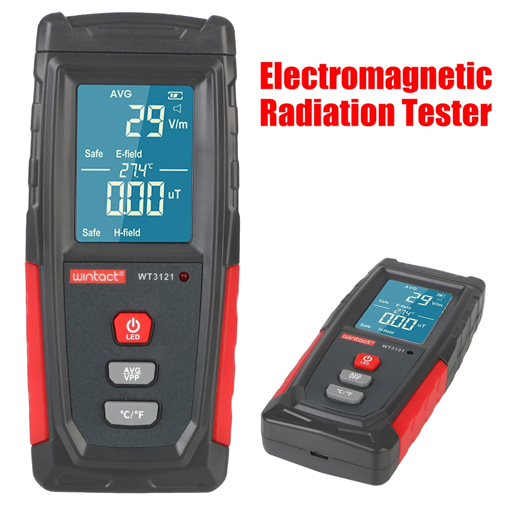 Handheld Portable Counter Radiation Dosimeter Monitor Tester Electromagnetic Radiation Tester Electric Field EMF Meter Detector
