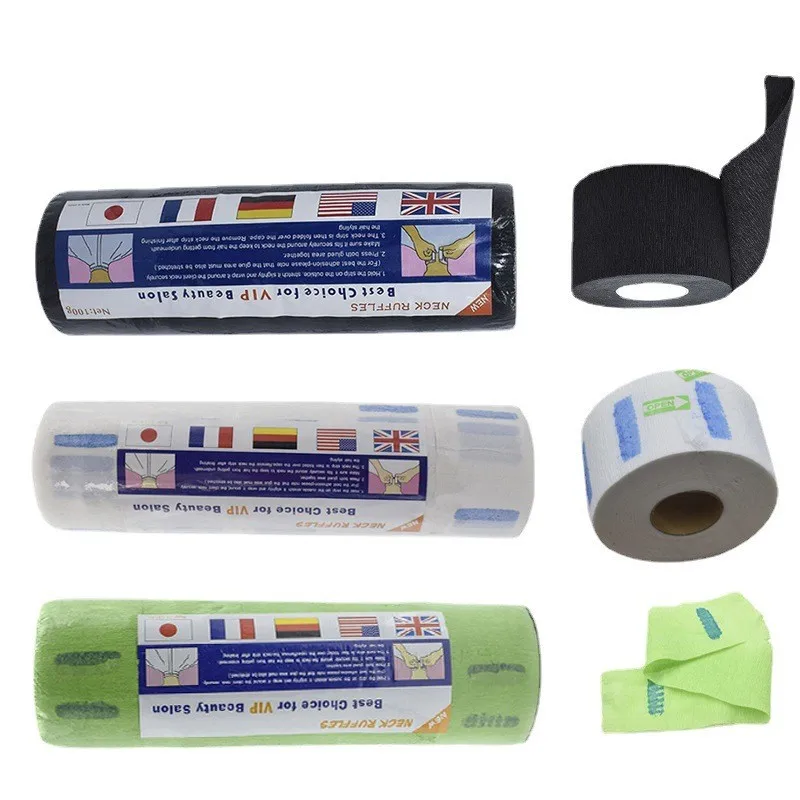 Barber Neck Paper Disposable Muffler Paper Hair Cutting Accessory Collar Covering Hairdressing Tools 1volume