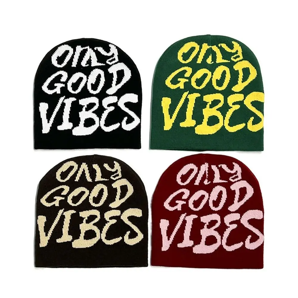 

Шерстяная акриловая вязаная шапка, модная теплая шапка с буквенным принтом, шапочка Ins Y2k, холодная шапка для мужчин и женщин