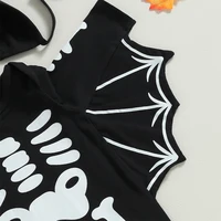 Citgeett Autumn Halloween Infant Baby Boys Girls Romper Outfit Long Sleeve Print Jumpsuit Hat Cosplay Clothes 6