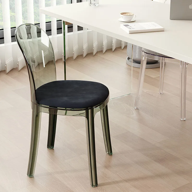 

Vanity Theater Dining Chair Nordic Plastic Party Office Kitchen Gaming Room Chair Relaxing Floor Silla Comedor Home Furniture