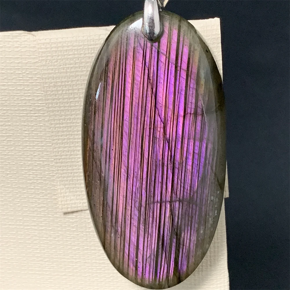 Pendant Necklace Uglyless Natural Unique Purple Light Colorful Labradorite Pendants Women Rainbow Labrador Beads Blue Light Labradorite Necklaces