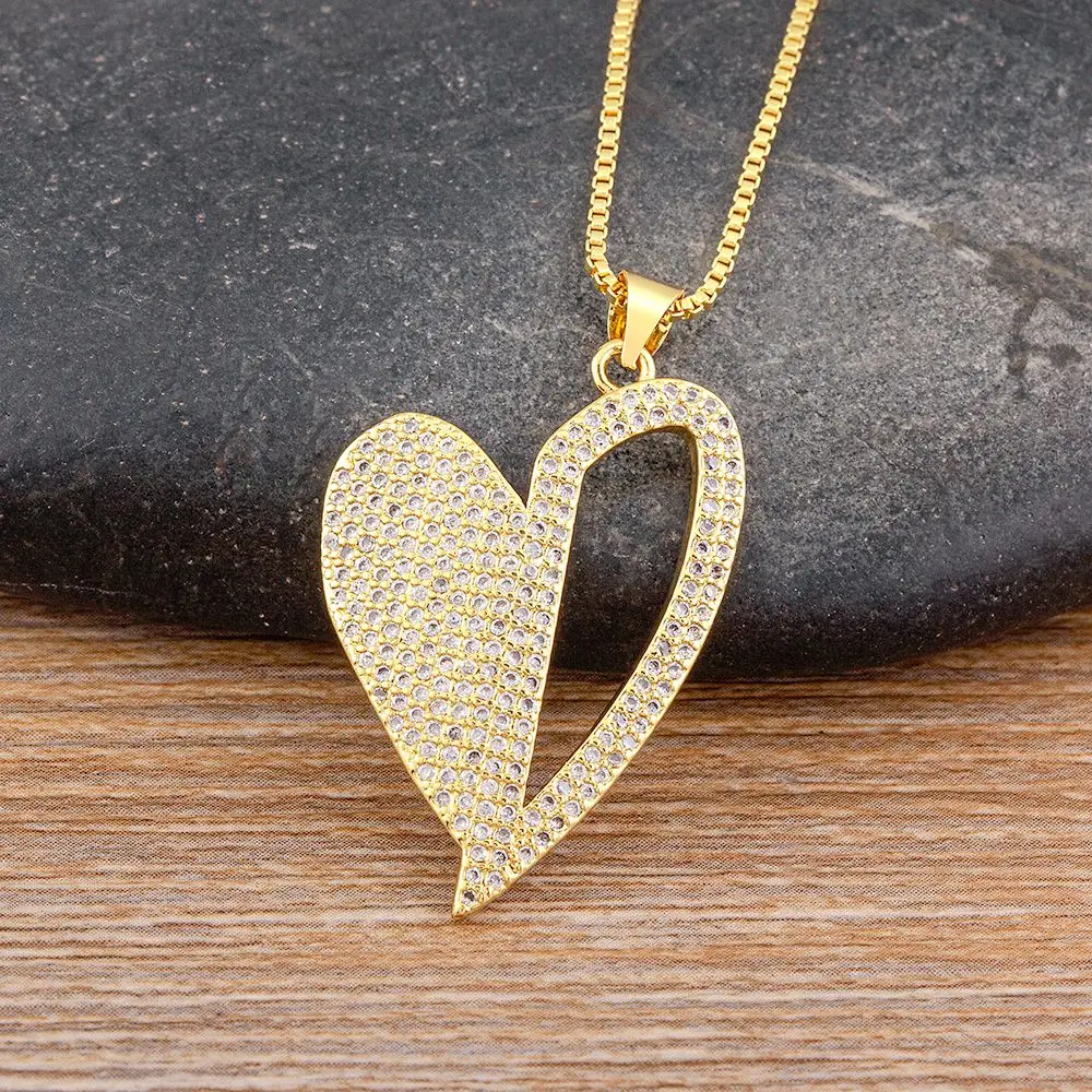 Heart Korean Love Clavicle Chain Simple Cute Pendant Necklace For Women  Trendy Fashion Jewelry Wholesale - AliExpress