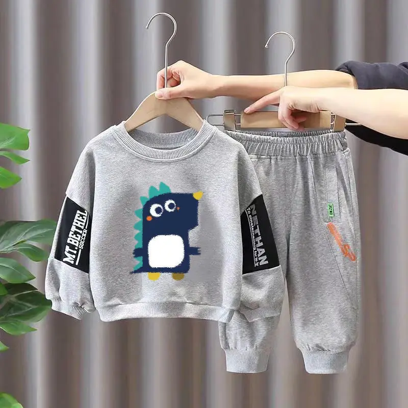 

Boys Clothes Suits New Children's Baby Handsome Spring and Autumn Clothes Boys Casual Sweater Pants 2-piece Set