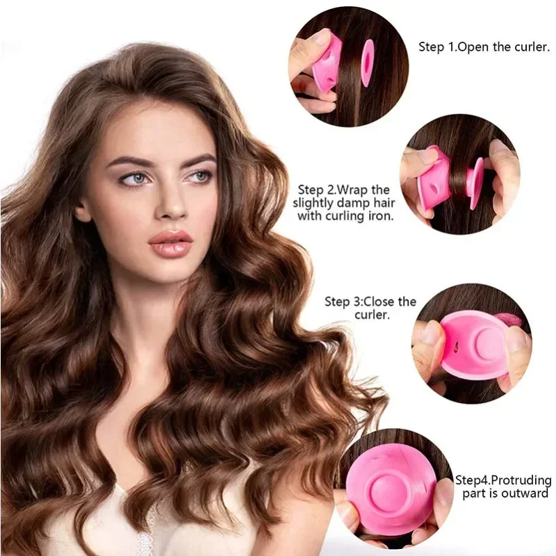 Magic Hair Care Rollers 10Pcs Soft Silicone Hair Curler No Heat No Clip Curling Styling DIY Tool For Lady Curler Styling