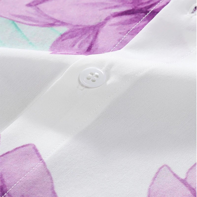 2024 Summer New Men's Beach Shirt Euro Size Short Sleeve Shirt Mens Floral Shirts