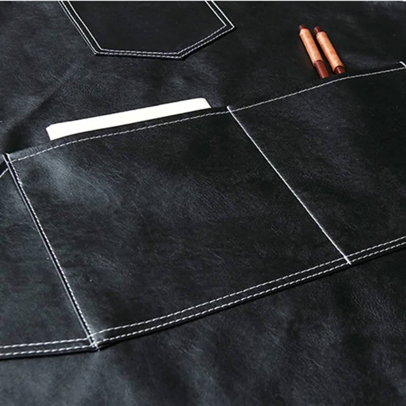 Grembiule Da Lavoro Impermeabile - Nero, 105x77 Cm, Resistente A Macchie E Olio - Foto 4