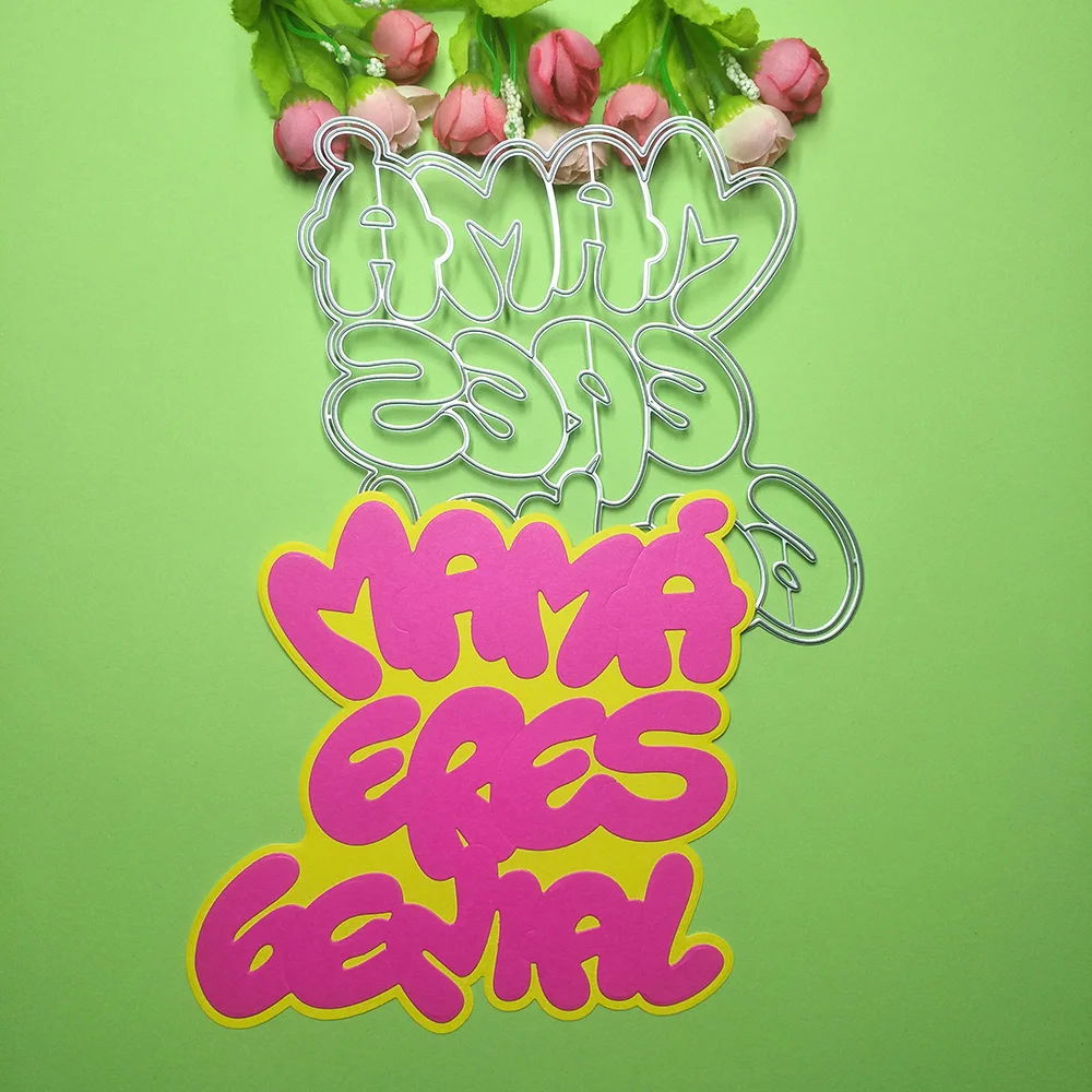 

New Spanish Phrases cutting dies DIY scrapbook, embossed card, photo album decoration, handmade crafts