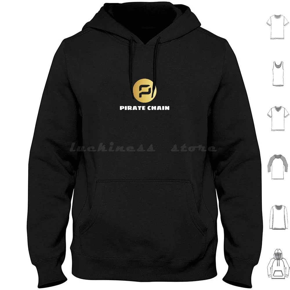 

Pirate Chain Hoodies Long Sleeve Pirate Chain Pirate Chain Large Logo Pirate Chain Logo Crypto Cryptocurrencies