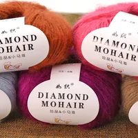 Silk Mohair Yarn Baby Soft Thread Scarf Shawl Knitted Lot 1ply Crochet 25g/Ball Mohair Hair Wool Silk Knitting 1