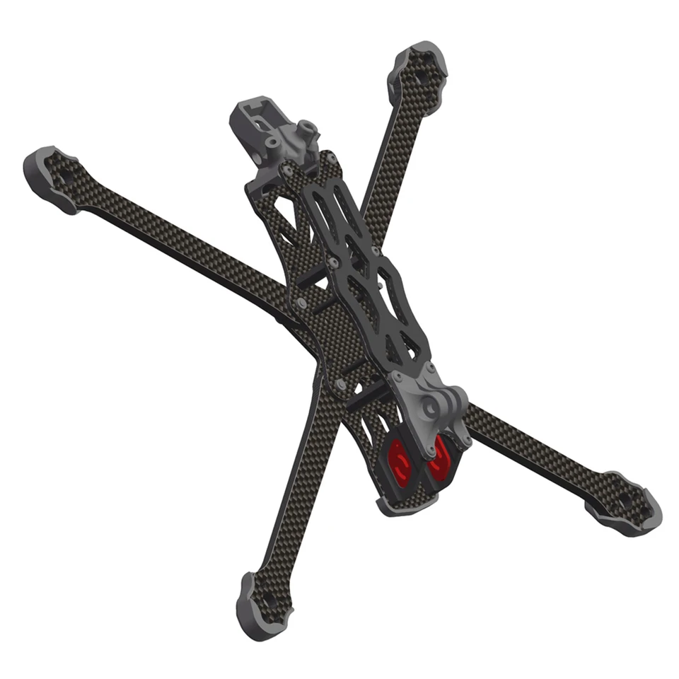 SxRakiO Kit Telaio in Fibra di Carbonio Apex da 3 Pollici 150 mm / 4 Pollici 195 mm, Spessore del Braccio 4 mm for Drone multiasse FPV da Corsa.(4Inch 195mm Frame