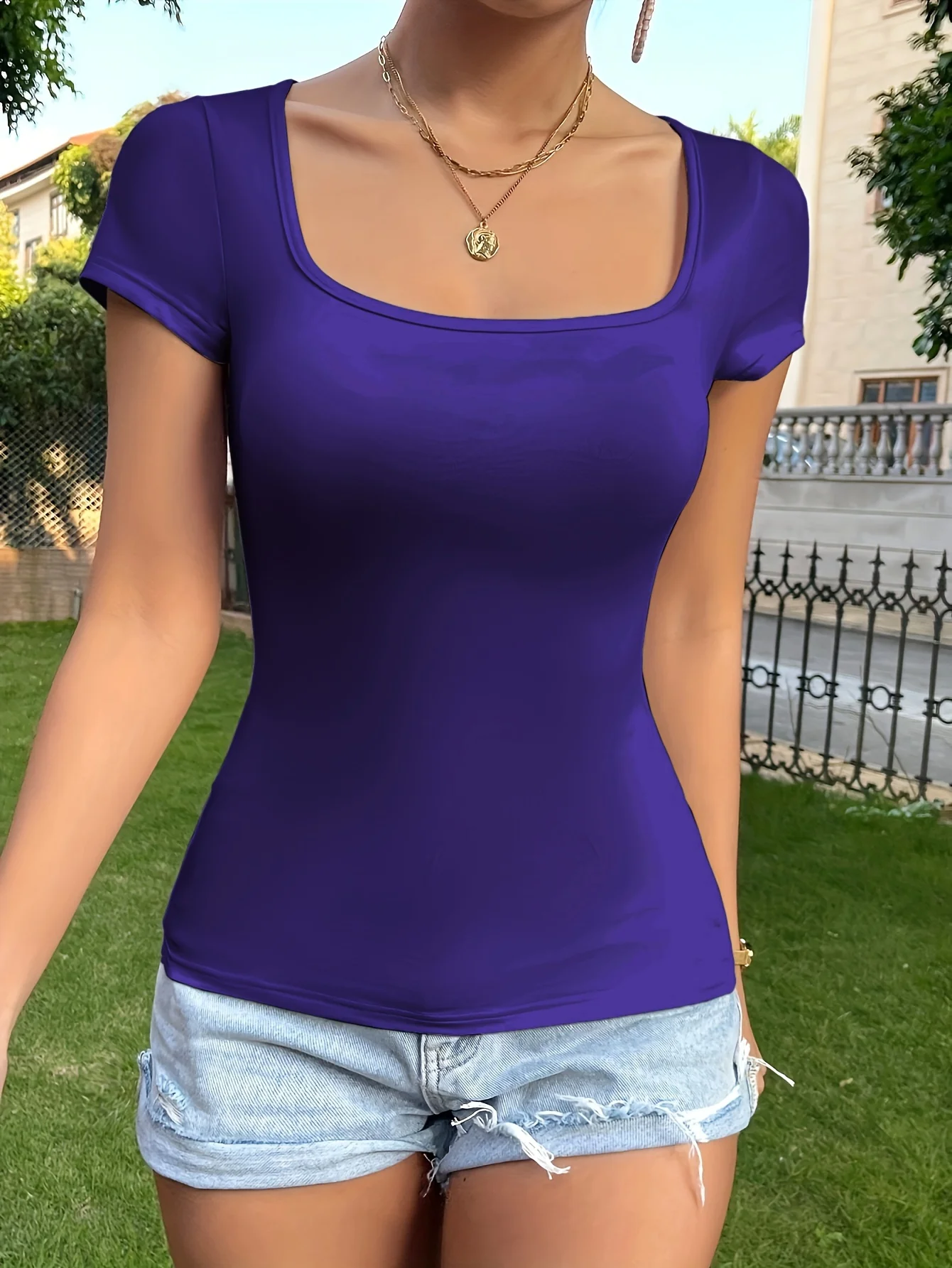 AGLINI 売れ筋商品|||アリーニ Tシャツ トップス レディース Tops Purple S0d9e83150fca486f88cccdb1b9664
