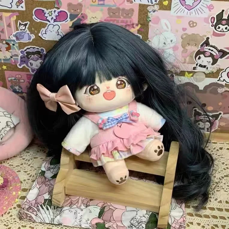 60 cm leaf lorry doll wig night loli fairy clothes ice spirit princess hair set hair long straight curly