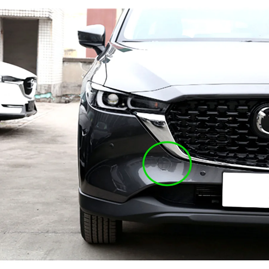 Front Bumper Tow Hook Cover For Mazda CX-5 2017-2021 - Easy Clip-On Replacement