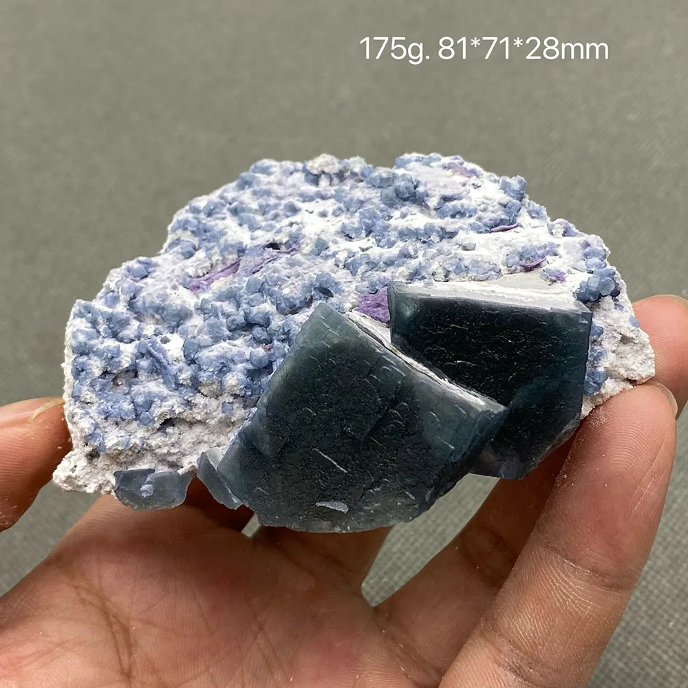 100% Natural Inner Mongolia blue Fluorite Mineral specimen cluster Stones and crystals Healing crystal Free shipping