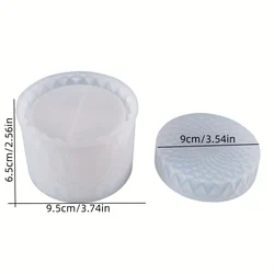 Ripple Candle Cup Resin Mold - Silicone Mold for Candle, Plaster Jar, or Concrete Flower Pot - Home Decor Crafting Tool (1 Set Mold)