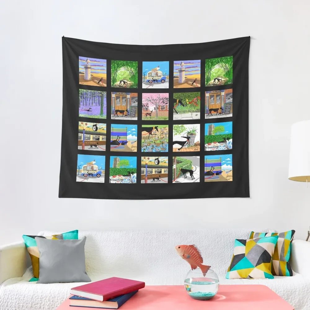 

The Lockdown Doodles Set 1 Tapestry Nordic Home Decor Room Decore Aesthetic Room Decorator Tapestry