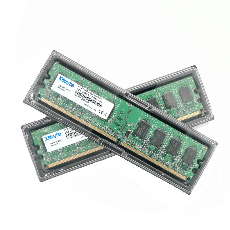 Desktop RAM Memory Xllbyte DIMM DDR2 800Mhz/667Mhz 4GB(2GB*2Pieces) PC2-6400/PC2-5300 for Desktop