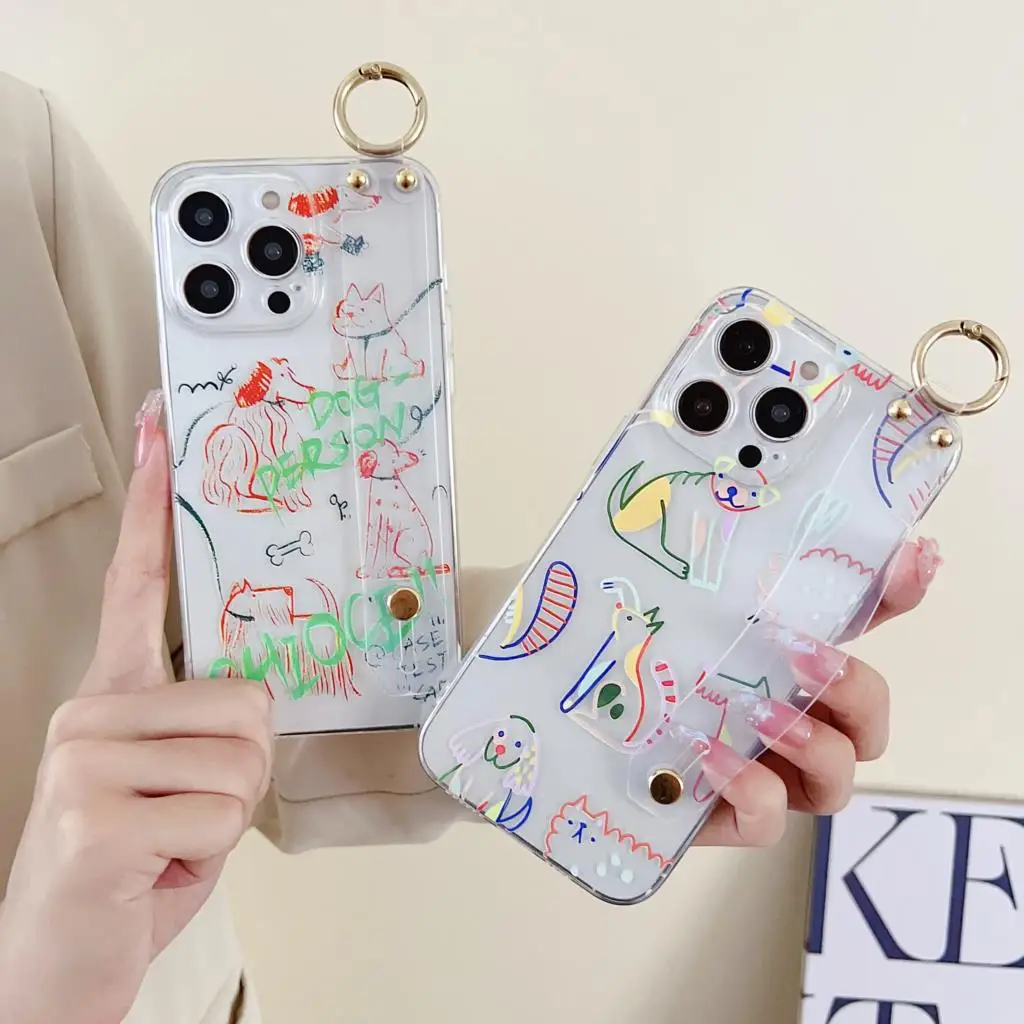 Doodle Animals Per Oneplus 6 7 8 9 10 11 Pro T R Rt Pro Custodia Per Cinturino Da Polso