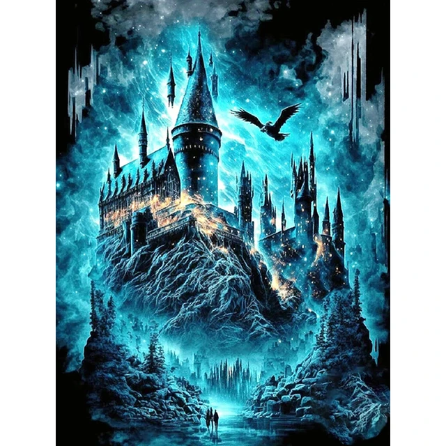 Zipper Bag 5D DIY Harry Potter Diamond Painting Hogwarts Castle Eagle  Moonlight Sticker Diamond Embroidery Art Children's Gift - AliExpress