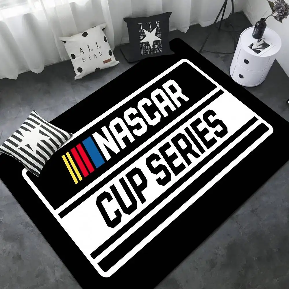 N-NASCARS 레이싱카 입구 도어 매트 세탁 가능 미끄럼 방지 거실 소파 의자 매트 주방 환영 매트