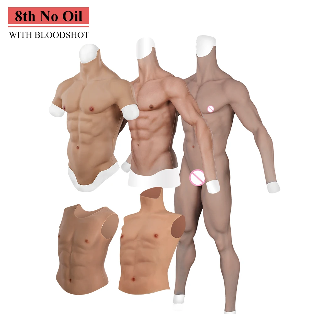 

EYUNG Artificial Chest Men Crossdressing Silicone Muscle BodySuit Male Muscles Cosplay Fake Muscle Silicone Chest False Chest