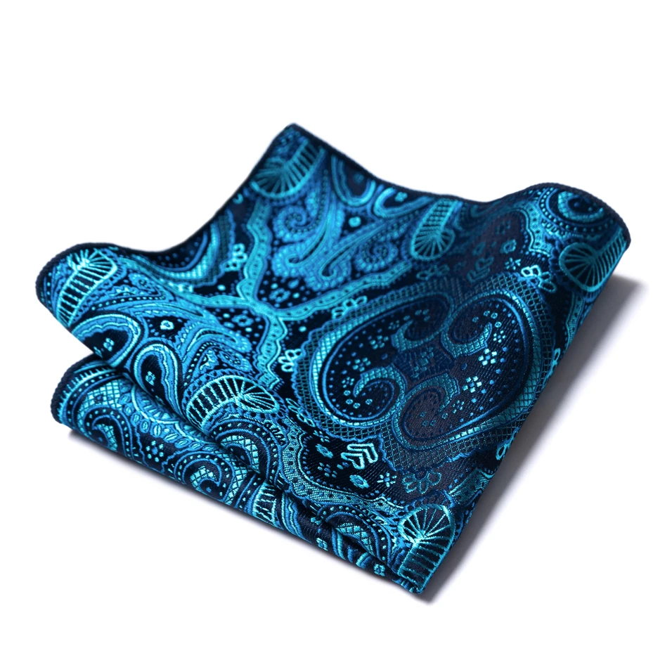 2022 New Design Hot sale Silk Men Black Solid Abraham Lincoln's birthday Fit Wedding Pocket Square Handkerchiefs |