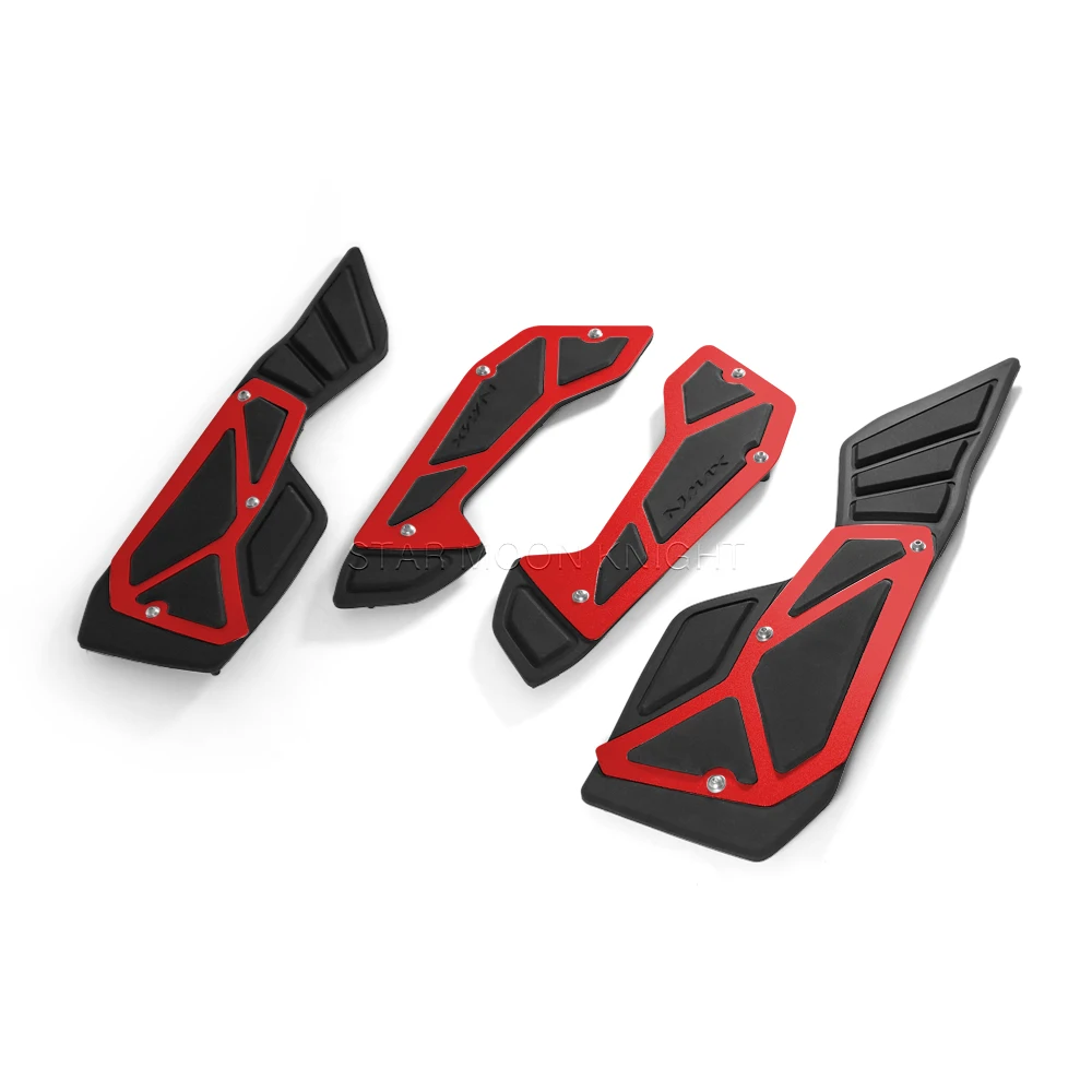 Plaque De Repos-pieds Moto Pour Yamaha NMAX 125/155 (2020-2023) - Argent, Rouge, Bleu, Noir, Jaune - En Alliage Aluminium Et Caoutchouc Antidérapant
