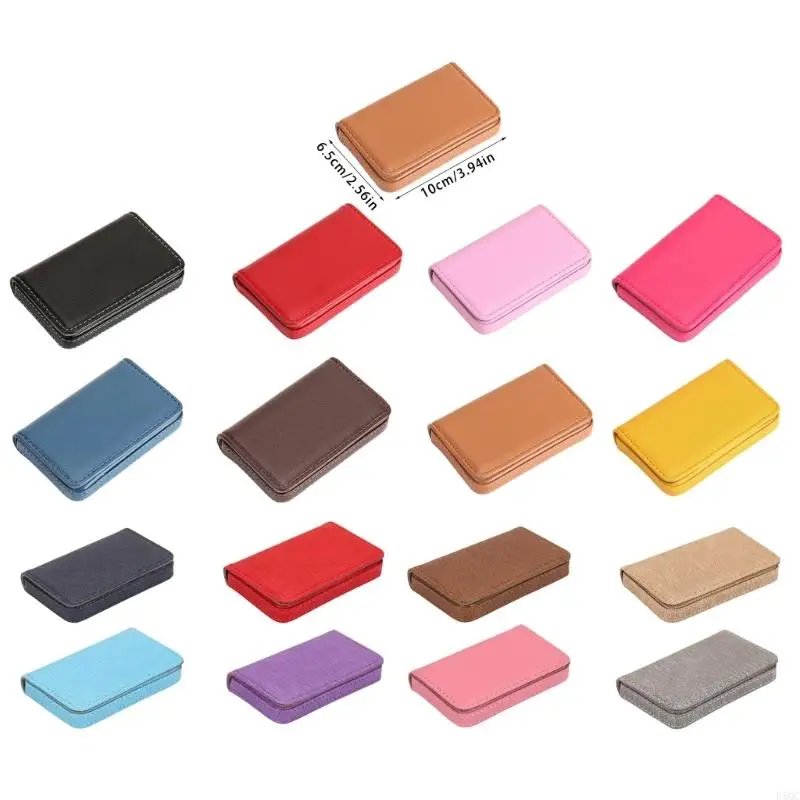 Large Capacity Credit Cards Holder Business Card Holder PU Leather Cardholder Stylish Name Cards for Man Women D5QC