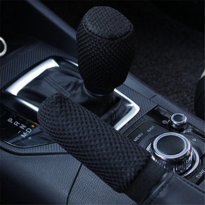 Gear Shift Knob Cover Car Universal Handbrake Grip Handle Covers Antiskid Protect Interior Auto Accessories Slip Sleeve Car