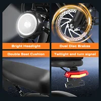Vélo électrique HiQiS C200, batterie 48V 17.5AH, autonomie maximale 50KM, moteur 1000W, vitesse 25km/h, pneus larges de 20 pouces, tout-terrain, hors route, vélo électrique 6
